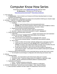 PC Maintenance Handout