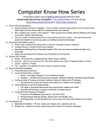 Network (Wireless) Printer Installation Handout