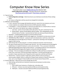 Email Configuration and Usage Handout
