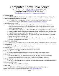 Android App Basics Handout