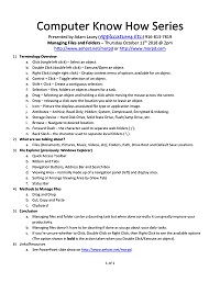 Managing Files and Folders Handout