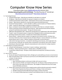 Windows Networking Handout