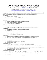 Holiday Purchases Handout