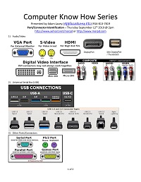 Port/Connector Identification Handout